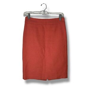 Ann Taylor Coral Orange Preppy Business Wear Pencil Skirt Size 0 - “Ida”